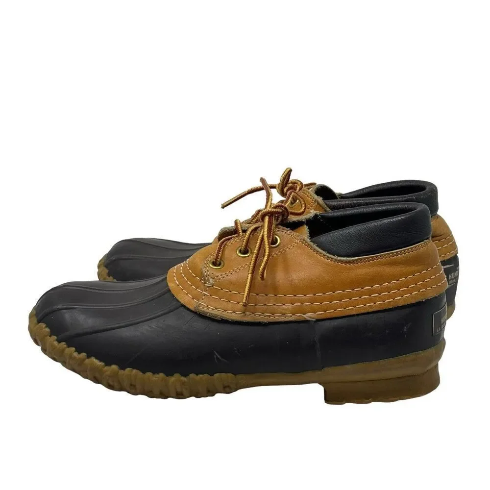 VINTAGE L.L. Bean Boots Rubber Moc Duck Shoes Brown Slip On size 7